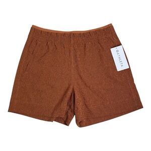 Athleta Wide  Pull-On Short Pant Zipped Pocket Travel Beach Women's‎ Sz 12 NEW